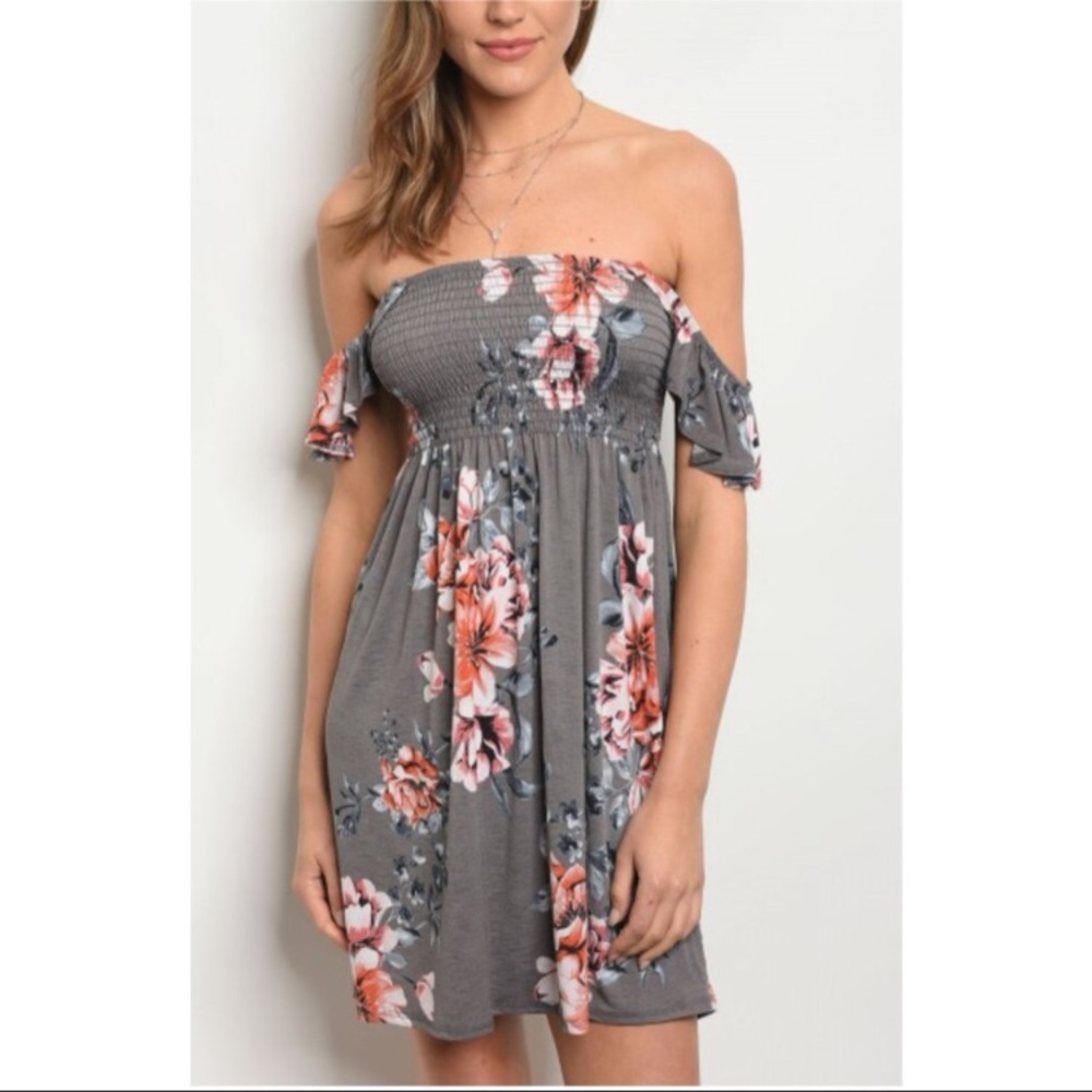 💕LAST ONE-Small Grey Summer Dress
